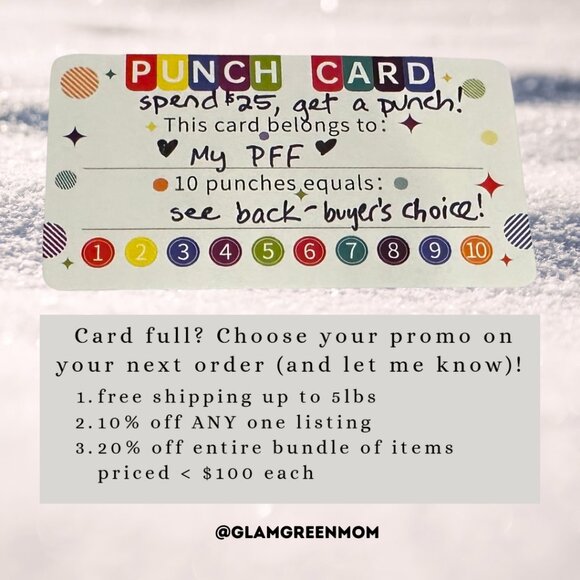 💲NEW - customer appreciation punch cards!!! Save more money!💲 - Picture 2 of 2